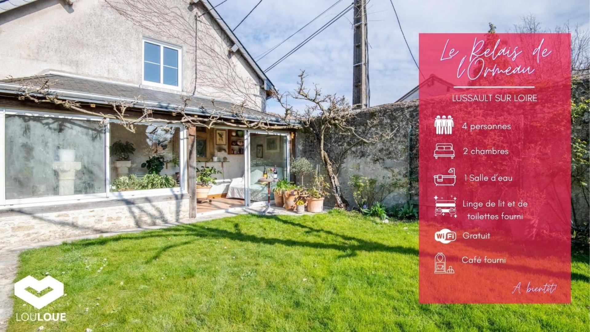Le Relais De L'Ormeau - Charmant Gite Pour 4 Pers. Lussault-sur-Loire المظهر الخارجي الصورة